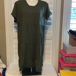 Olive Green Midi Dress
